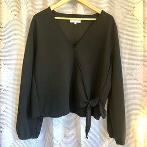Madewell long sleeve crossover top